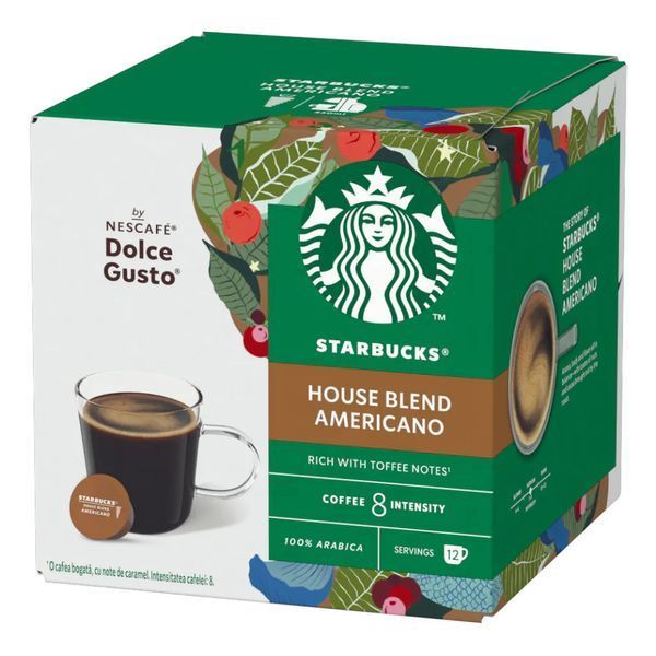 Кава в капсулах Starbucks Nescaf&eacute; Dolce Gusto House Blend Americano, 12 шт. SD12 фото